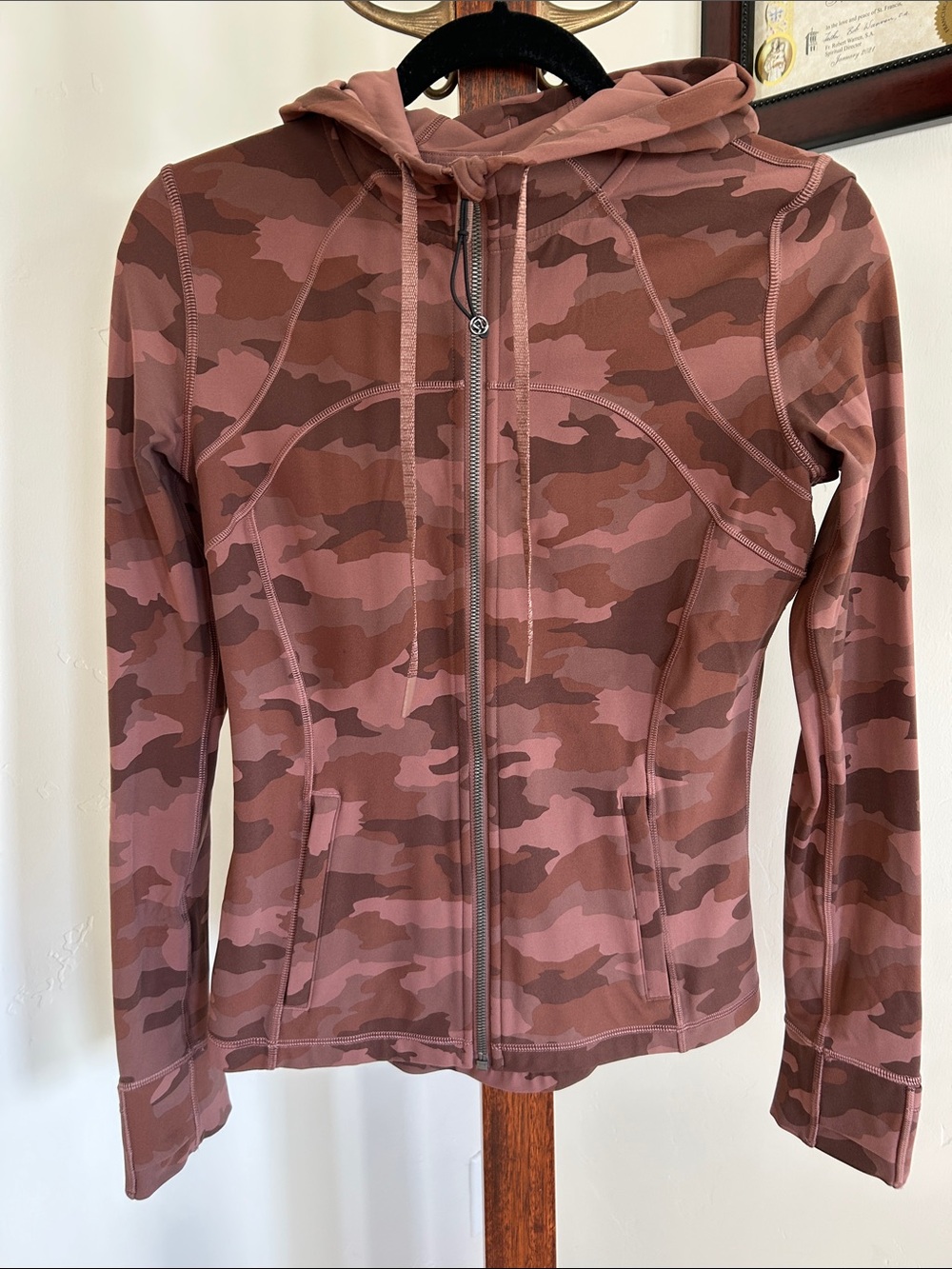 Lululemon Hooded Define Jacket Nulu Heritage 365 Camo Roasted Brown Multi Size 8